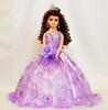 18 Quinceaera Last Doll with Umbrella Dress Stand  ltima Mueca Mis Quince Aos Keepsake, Traditional Hispanic Sweet 15 Doll, Ceremony & Table Centerpiece KK18725-5 (Light Purple) view 1