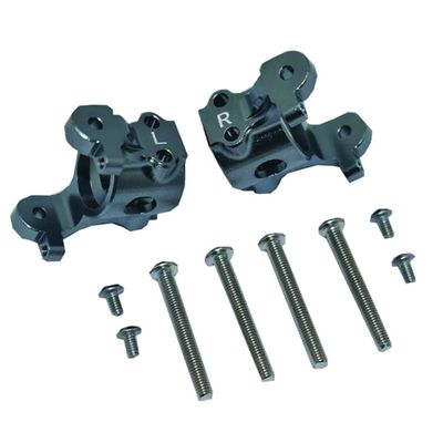 GPM Racing Aluminum Front C-Hubs Grey : Axial 1/10 RBX10