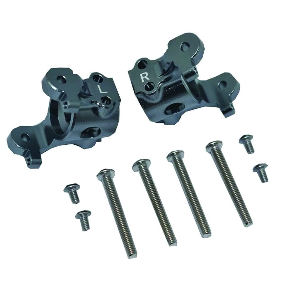 GPM Racing Aluminum Front C-Hubs Grey : Axial 1/10 RBX10