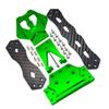 GPM Aluminum Alloy + Carbon Fiber Sub Chassis Green : Losi 1/10 Lasernut U4 view 1