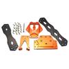 GPM Aluminum Alloy + Carbon Fiber Sub Chassis Orange : Losi 1/10 Lasernut U4 view 1