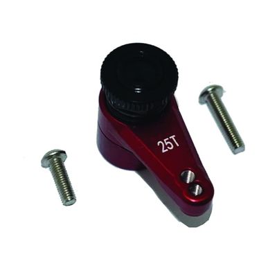 GPM Aluminum 7075 25T Servo Horn w/Built-in Spring Red : Axial 1/10 RBX10