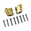 AXIAL RBX10 RYFT Brass Rear AXLE Mount set For Suspension Links - 10pc set - GPM RBX009X [RBX009X] view 1