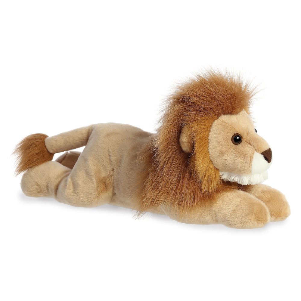 Aurora Adorable Grand Flopsie Leonardus Lion Stuffed Animal - Playful Ease - Timeless Companions - Brown 16.5 Inches