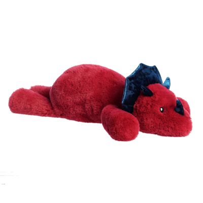 Aurora Laid-Back Snoozles Triceratops Stuffed Animal - Floppy Characters for Comforting Cuddles - Perfect for Bedtime, Naps, and Kids All Ages - Red 18 Inches