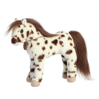 Aurora Exquisite Breyer Showstoppers Knabstrupper Stuffed Animal - Realistic Detailing for Imaginative Play - Perfect for Kids, Adults, and Any Horse Lovers - White 11 Inches