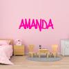 VWAQ Custom Graffiti Wall Decal Name Wall Sign - Personalized Kids Vinyl Art Decor Sticker Hip Hop Nursery Graphic - CSGN4 (16" Height, Hot Pink) view 1