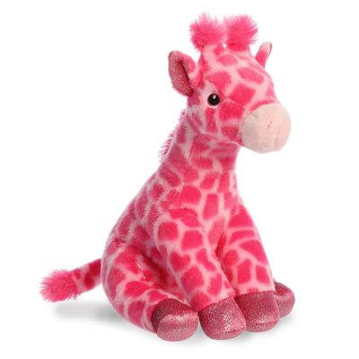 Aurora Adventurous Destination Nation Giraffe Stuffed Animal - Global Exploration - Learning Fun - Pink 11.5 Inches