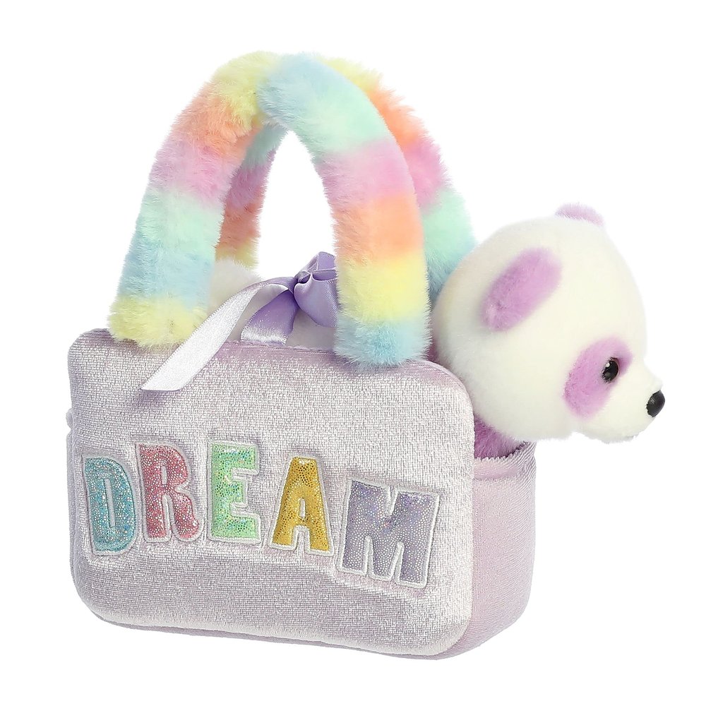 Aurora Fashionable Fancy Pals Rainbow Dream Stuffed Animal - Plush with Stylish Purse for Dress Up Fun - Perfect for Kids 3+ Years, Costumes, and Birthdays - 6.5 Inches