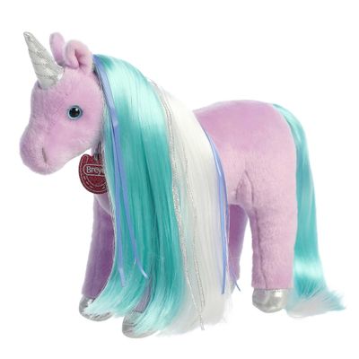 Aurora Exquisite Breyer Mane Event Twilight Unicorn Stuffed Animal - Realistic Detailing - Imaginative Play - Purple 12 Inches