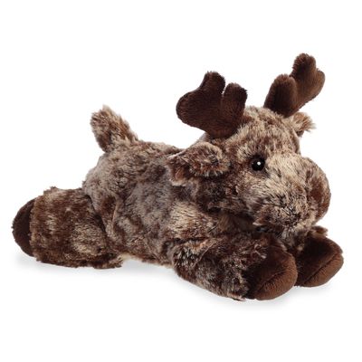 Aurora Adorable Mini Flopsie Maia Moose Stuffed Animal - Mini Companions Ready for Playful Adventures - for Kids All Ages, Toddlers, Adults, and Families - Brown 8 Inches