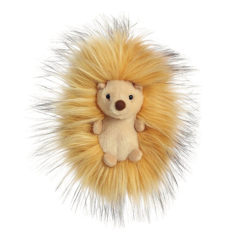 Aurora Exquisite Luxe Boutique Woody Hedgehog Stuffed Animal - Luxurious Elegance - Sensory Delight - Brown 6 Inches