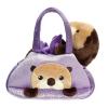 Aurora Fashionable Fancy Pals Peek-A-Boo Otter Stuffed Animal - Plush with Stylish Purse for Dress Up Fun - Perfect for Kids 3+ Years, Costumes, and Birthdays - Brown 7 Inches view 2