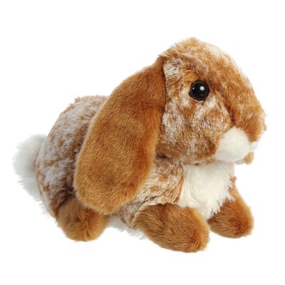 Aurora Adorable Mini Flopsie Lopso Bunny Stuffed Animal - Mini Companions Ready for Playful Adventures - for Kids All Ages, Toddlers, Adults, and Families - Tan 6.5 Inches