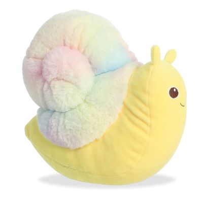 Aurora Adorable Squishiverse Squishy Hugs Snail Stuffed Animal - Imaginative Play - Huggable Comfort - Yellow 8 Inches