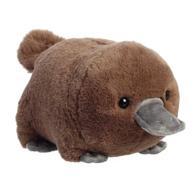 Aurora Adorable Spudsters Pongo Platypus Stuffed Animal - Round Shape Makes for Comforting Cuddles - Perfect for Kids All Ages and Animal Loving Adults - Brown 10.5 Inches