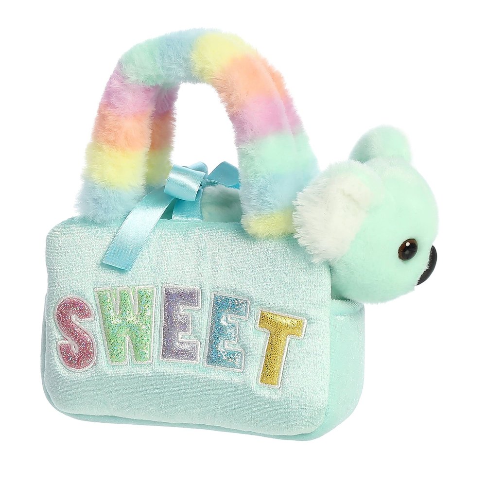 Aurora Fashionable Fancy Pals Rainbow Sweet Stuffed Animal - Plush with Stylish Purse for Dress Up Fun - Perfect for Kids 3+ Years, Costumes, and Birthdays - 6.5 Inches