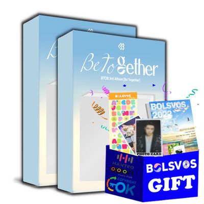 Dreamus BTOB - Be Together [Full Set ver.] (3rd Album) 2 Albums+Pre Order Benefits+BolsVos K-POP eBook (21p),1EA BolsVos Sticker for Toploader, Photocards