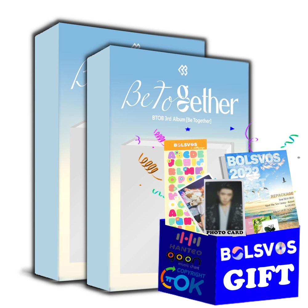 Dreamus BTOB - Be Together [Full Set ver.] (3rd Album) 2 Albums+Pre Order Benefits+BolsVos K-POP eBook (21p),1EA BolsVos Sticker for Toploader, Photocards
