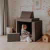 Sweet Home From Wood Foam Climbing Block - Kids Couch - Foldable Mattress - Sleepover Mattress - Foam Blocks - Activity Play Mattress Set (Dark Brown) view 2