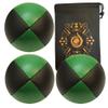 3 x Pro 115g Cascade Classic Black Theme Juggling Balls - Thud Juggling Balls & Bag - Set of 3 Juggling Balls (Green and Black) view 3