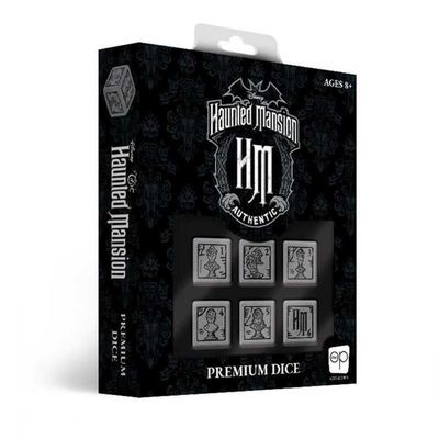 Disney The Haunted Mansion Premium Dice Set | Collectible d6 Dice | Custom Dice with Collectible Tin Case | Officially Licensed Disney 6-Sided Dice