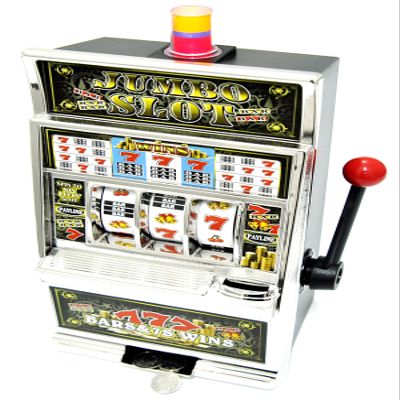 PowerTRC Jumbo Slot Machine Coin Bank | Casino Toy Slots Piggy Bank | Flashing Lights and Jackpot Sounds