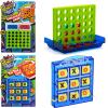 JA-RU Portable Tic Tac Toe & 4 in a Row Game (2 Toys in 1 Pack) Classic Retro Board Games | Mini Tic Tac Toe Party Favors for Kids & Indoor Recess Games for Classroom. 3256-3253s view 1