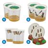 Insect Lore Two Cups of Live Caterpillars - 10 Live Painted Lady Caterpillars with Food - Includes Bonus Butterfly Life Cycle Figurines - Refill for Butterfly Garden Habitat view 2