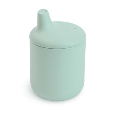 mushie 100% Silicone Baby Sippy Cup | 6 Months+ (Cambridge Blue)