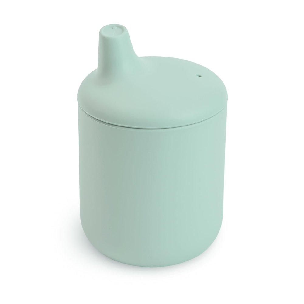 mushie 100% Silicone Baby Sippy Cup | 6 Months+ (Cambridge Blue)