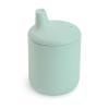 mushie 100% Silicone Baby Sippy Cup | 6 Months+ (Cambridge Blue) view 1