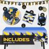 Unique Batman Birthday Party Supplies | Batman Party Decorations | With Banner, Table Cover, Masks, Plates, Napkins, Button | For 16 Guests view 2