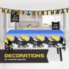 Unique Batman Birthday Party Supplies | Batman Party Decorations | With Banner, Table Cover, Masks, Plates, Napkins, Button | For 16 Guests view 4