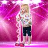 Kidplokio Music Karaoke Machine for Kids Microphone Lights Sounds MP3 Player, Pink, Girls Ages 3+ view 3