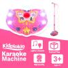 Kidplokio Music Karaoke Machine for Kids Microphone Lights Sounds MP3 Player, Pink, Girls Ages 3+ view 4