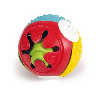 Clementoni- Touch & Play Sensory Ball: Soft Multicoloured Building Blocks for Babies, Develops Senses, Motor Skills & Coordination, Washable (6+ Months)