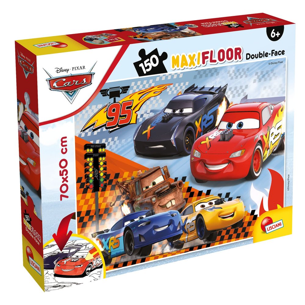 Lisciani Giochi Disney Puzzle DF Maxi Floor 150 Cars, Colour, 91805