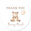 2-Inch Round Bear Balloon Thank You Beary Much Favor Stickers - Set of 40 (Beige Balloon) view 1