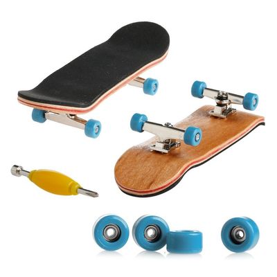 Lottoyday 1 Pack Professional Mini Maple Wooden Fingerboards, Finger Skateboard Toy Set for Kids (Light Blue)