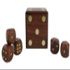 KAM Home Wooden Game Dice Box with Five Dice Gifts for Christmas view 1