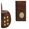KAM Home Wooden Game Dice Box with Five Dice Gifts for Christmas view 2