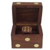 KAM Home Wooden Game Dice Box with Five Dice Gifts for Christmas view 3