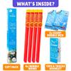 Giant Bubble Wand - Bubble Wands, Bubbles for Kids, Big Bubble Wand Huge Rope, 4 Pack Giant Bubble Wands + Bubble Solution Powder  Makes 2 Gallons, Outdoor Summer Fun view 2