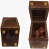 KAM Home Wooden Game Dice Box with Five Dice Gifts for Christmas Special view 1