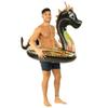 PoolCandy Inflatable 42" inch Animal Pool Tubes and Swim Rings (Black Dragon Glitter Filled Inflatable 42" inch Animal Pool Tube) view 4