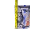 Spark 8.25 Reusable Metal Piggy Bank - $100 Bill Design, Durable Coin Jar with Benjamin Franklin Note view 4