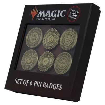 Fanattik Magic The Gathering 6-Piece Limited Edition Mana Symbol Pin Badge Set
