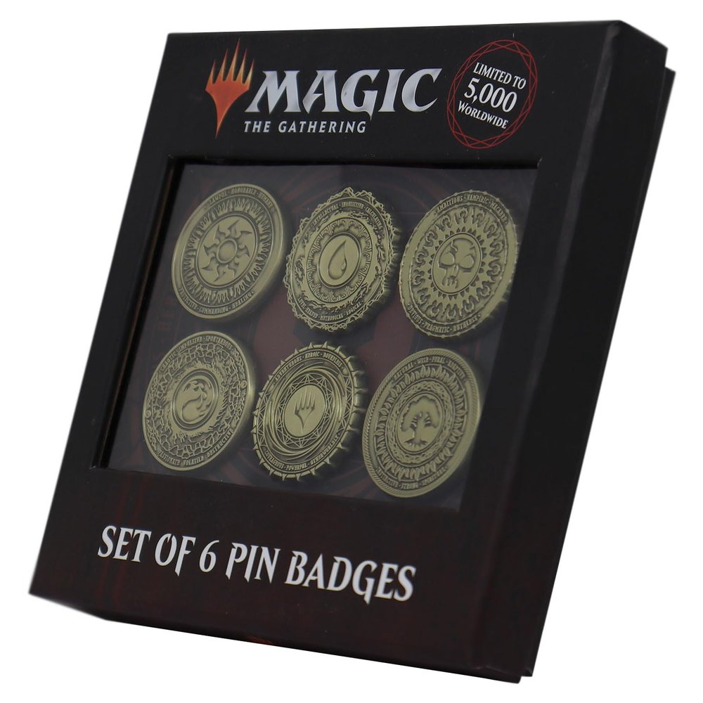 Fanattik Magic The Gathering 6-Piece Limited Edition Mana Symbol Pin Badge Set