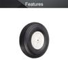 Bettomshin 4.5 inch RC Model Airplane Super Light Sponge Tire Tail Wheel Tire and Wheel Sets for RC Car Airplane PU Sponge Tire with Plastic Hub 1Pcs view 3
